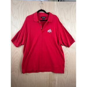 Ohio State Buckeyes Polo Shirt Red Club Colors 3XL Embroidered Logo‎